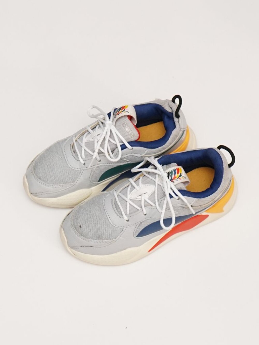 PUMA RsX New Heritage Lace Up  Youth Boys Grey Sneakers size us 1C